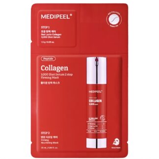 Двофазна маска з колагеном та мікроголками Medi-peel Red Lacto Collagen 3000 Shot Serum 2 Step Mask 1.5g+25ml