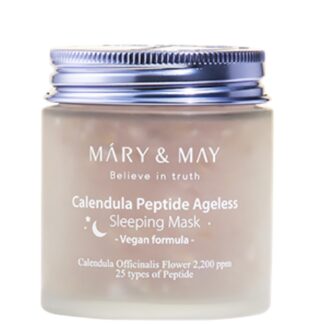 Нічна антивікова маска з пелюсток календули Mary&May Calendula Peptide Ageless Sleeping Mask 110 g