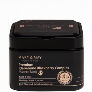 Тканинні маски з ідебеноном Mary&May Premium Idebenone Blackberry Complex Ampoule Mask 20 шт.