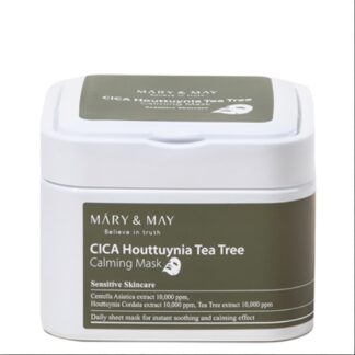 Заспокійливі маски з екстрактом чайного дерева Mary&May CICA Houttuynia Tea Tree Calming Mask 30 шт.